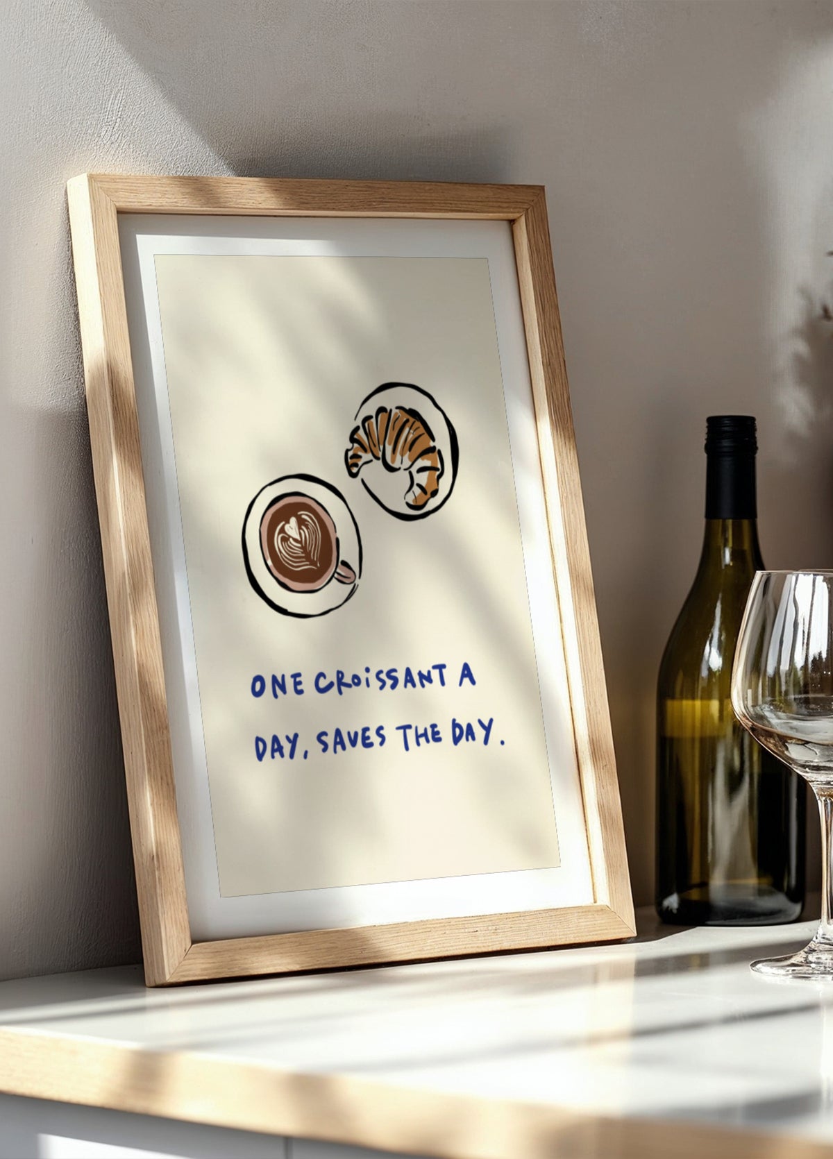 Gezellige croissantkoffie