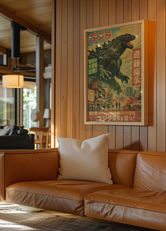 Vintage Godzilla Rampage Poster - Posterbox