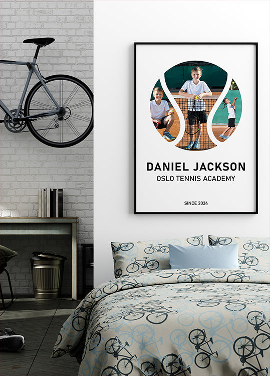 Tennis fotocollage persoonlijke poster - Posterbox