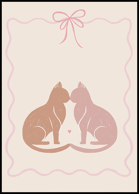 Two Cats in Love Plakat - Posterbox