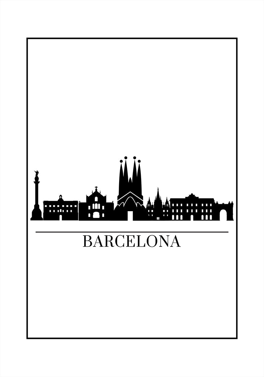 Barcelona Skyline (NEW) - Posterbox