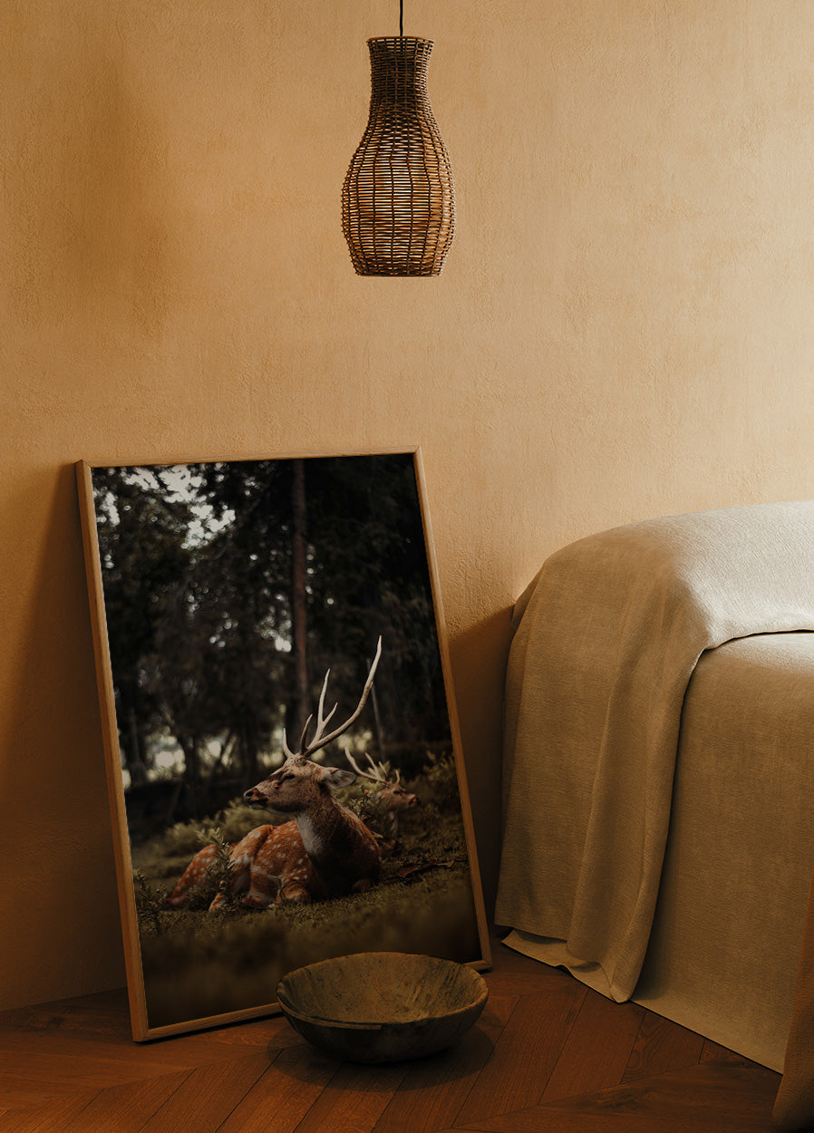 Deer In The Forest Plakat - Posterbox.dk