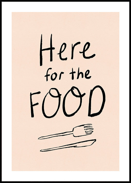 Here for the Food Typography Plakat - Posterbox