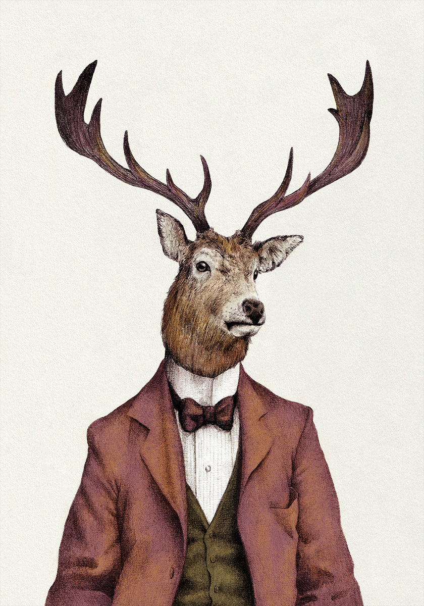 A deer With Human Attire—wearing Plakat - Posterbox
