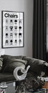 Iconic Chair Collection Poster: Black &amp; White Minimalist Art (NEW) - Posterbox