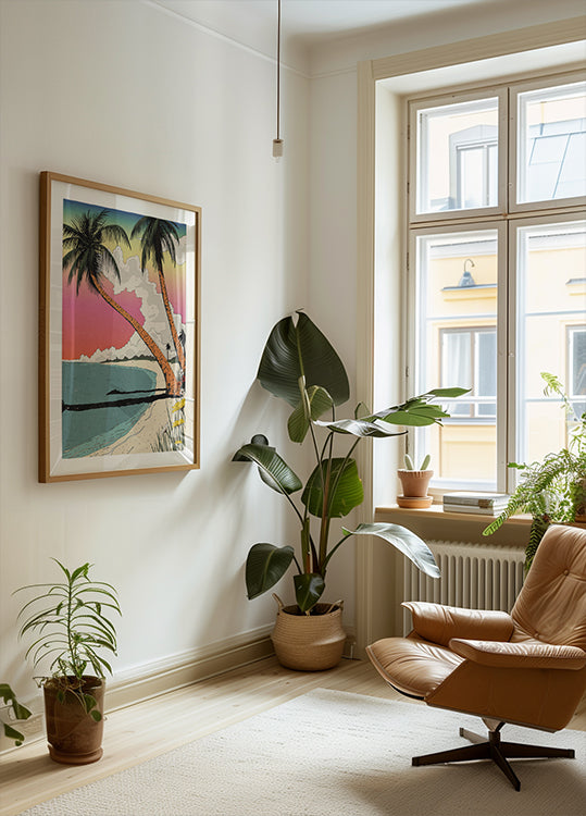 Aloha! Hawaii Tropical Sunset Poster - Posterbox