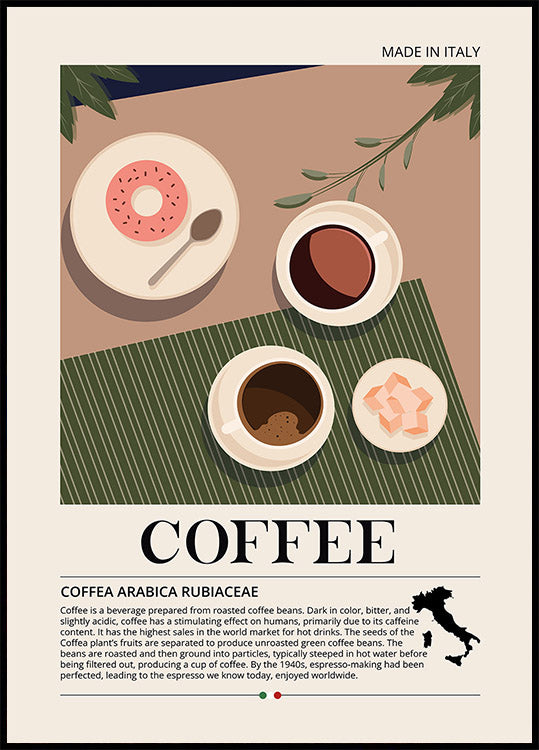 Koffie Made in Italy Poster