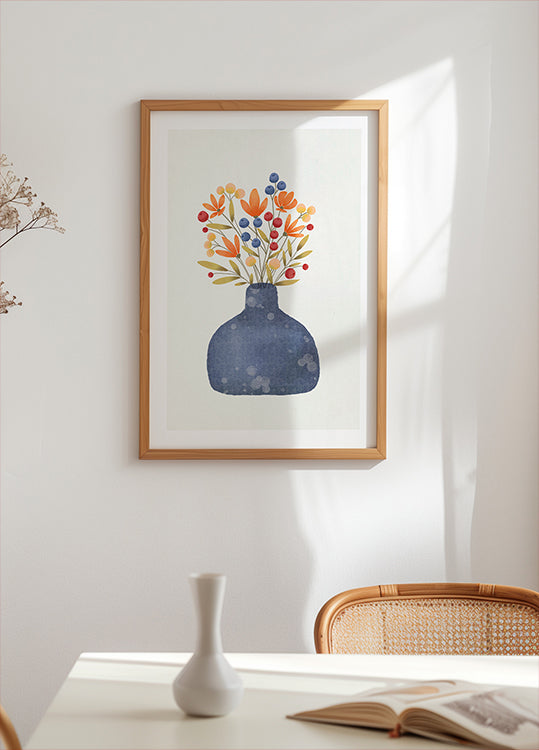 Petals in Blue Vase (NEW) - Posterbox