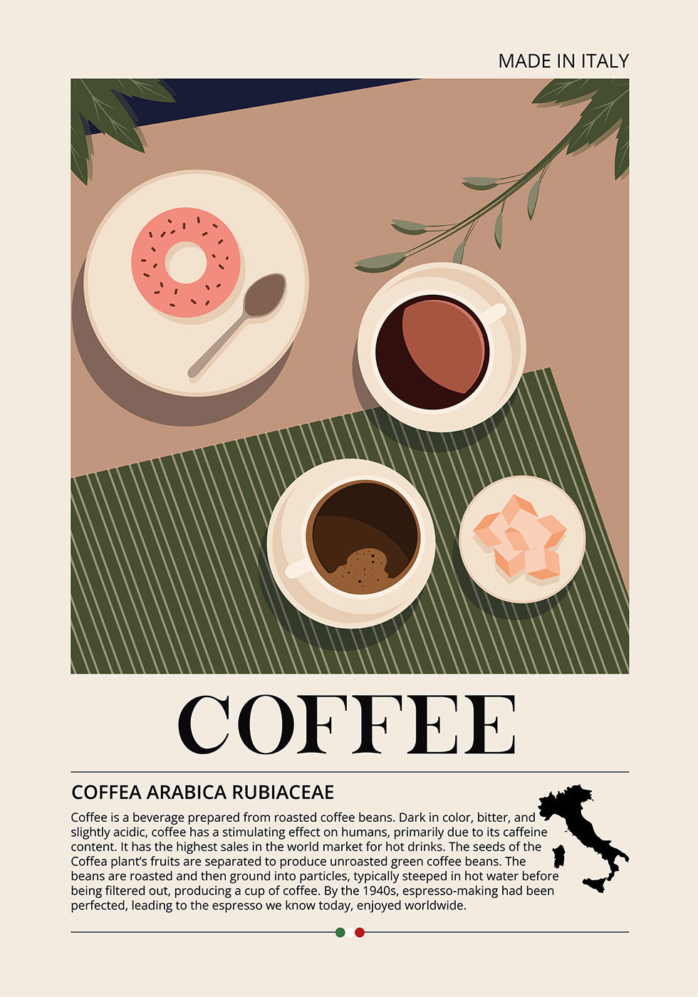 Koffie Made in Italy Poster