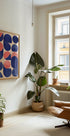 Geometric Abstract Art with Blue and Red Shapes (NEW) - Posterbox