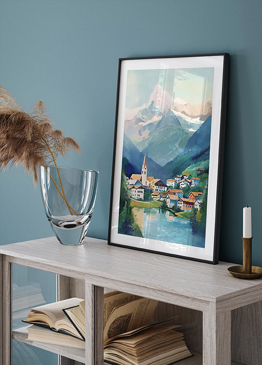 Grindelwald Switzerland Painting Plakat - Posterbox