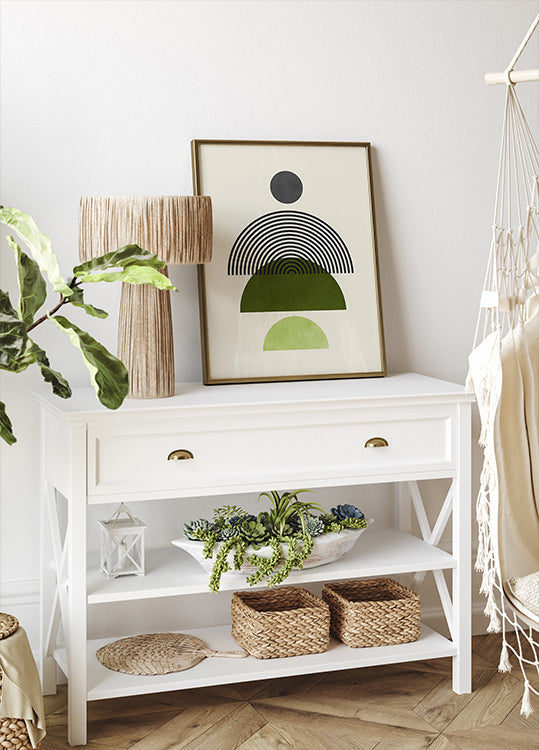 Lijnen en cirkels 4 Poster