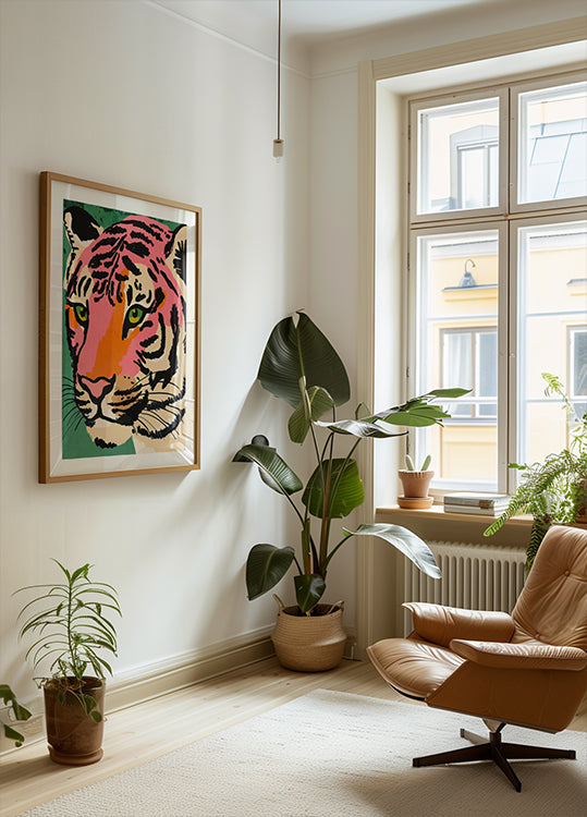 Levendige Tiger Gaze-poster