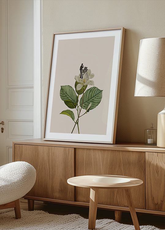 Botanische vintage cameraman Poster