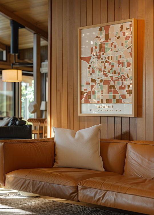 Zwarte kaarten aardetinten 51 poster