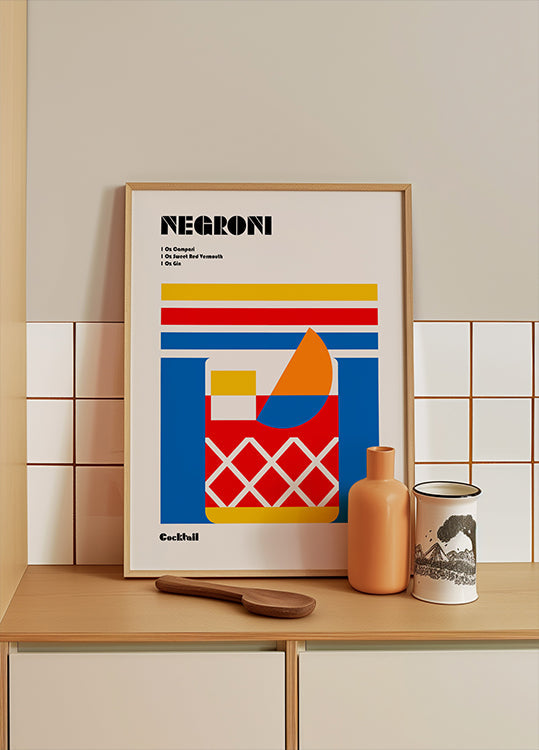 Negroni Bauhaus-cocktailposter