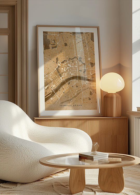 Sepia vintage kaart van Essen Duitsland (NIEUW)