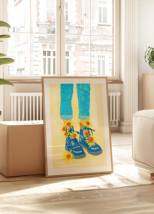 Zonnebloem wandeling poster