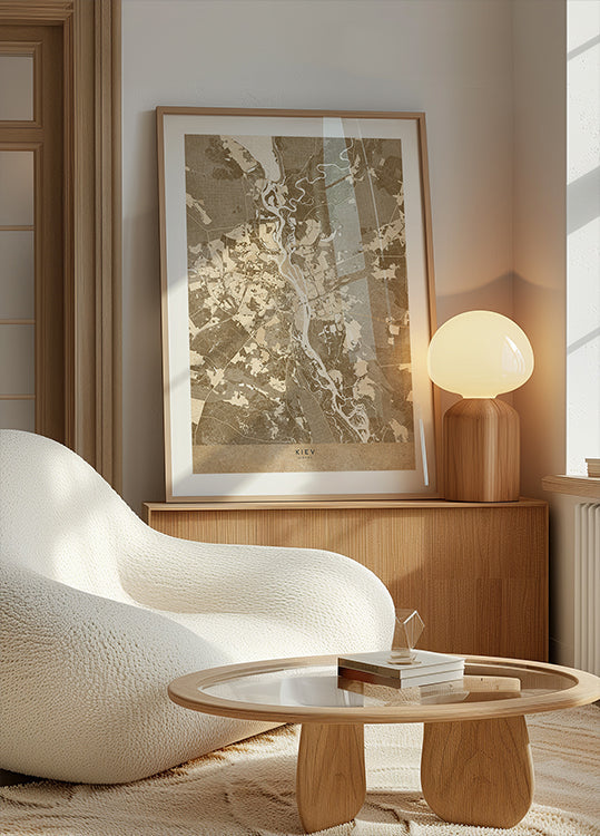 Sepiakaart van Kiev (vooroorlogs) (NIEUW)