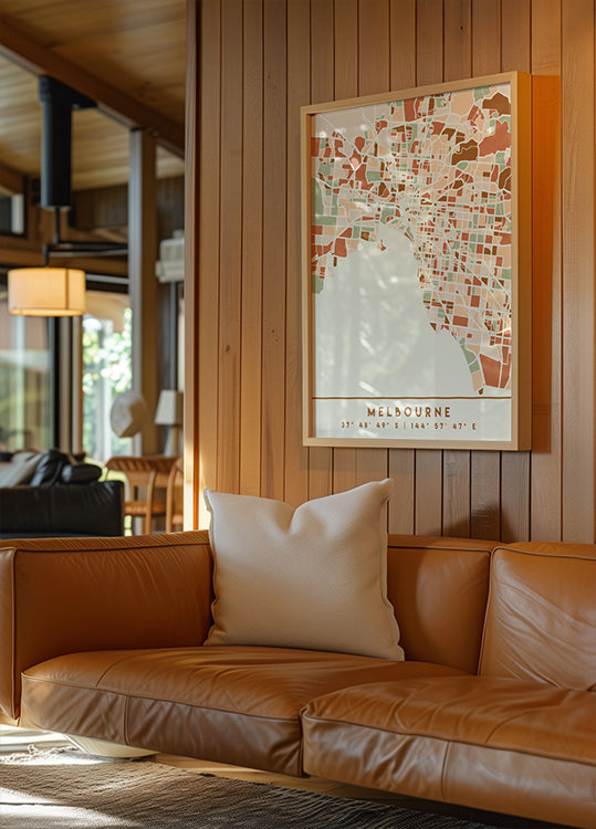 Zwarte kaarten aardetinten 50 poster