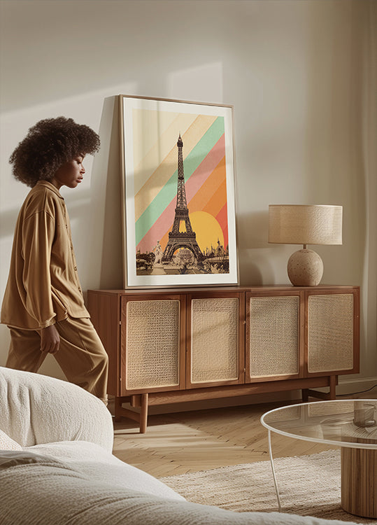 De Regenboogposter van de Eiffeltoren