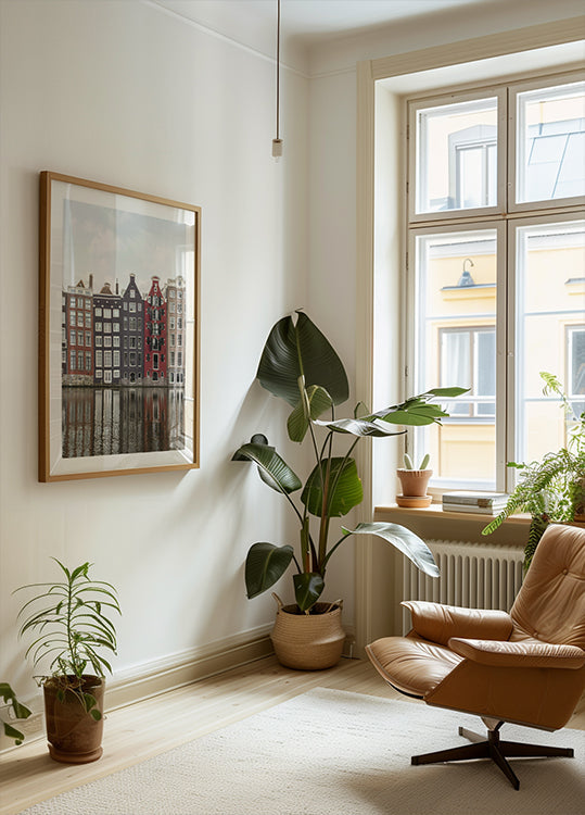 Grachtenpanden van Amsterdam Poster