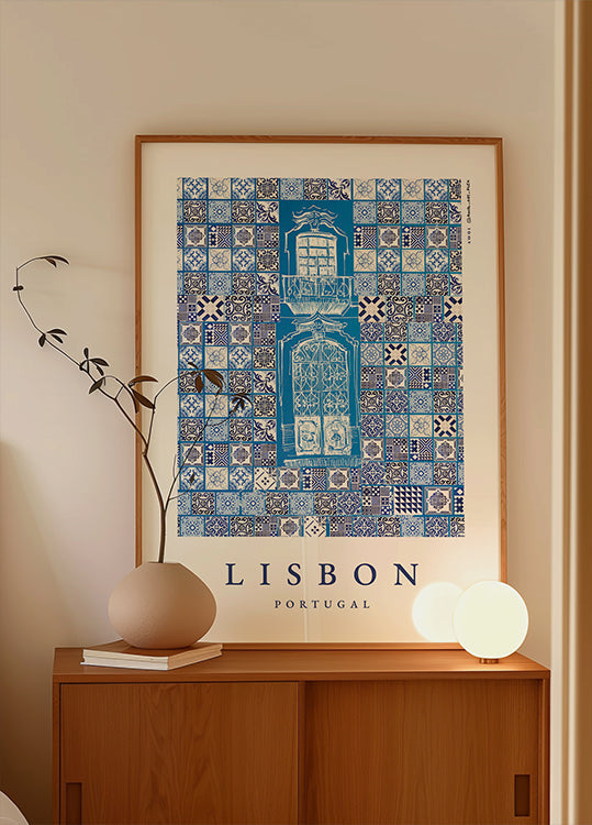Lissabon, Portugal patronen poster
