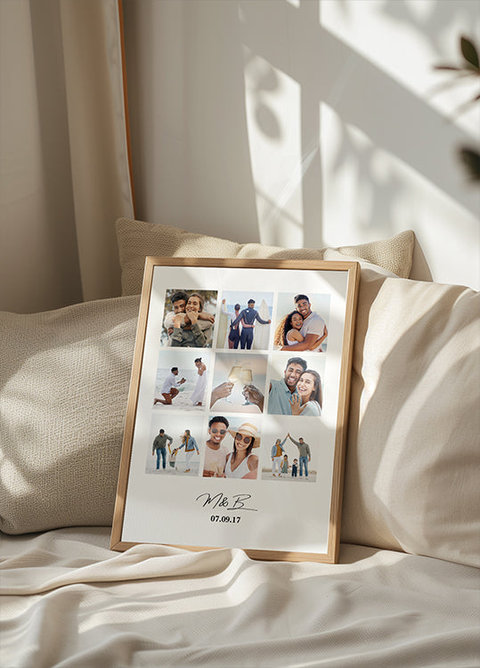 Personalized Couple Photo Collage Plakat - Posterbox