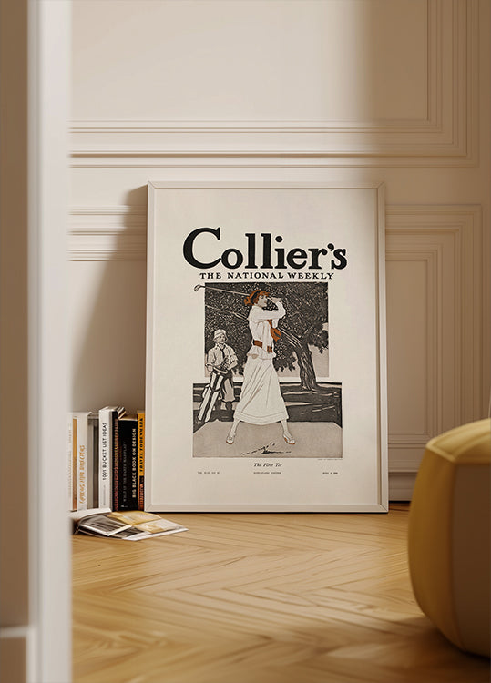 Collier's, het National Weekly, de eerste Tee (1912) poster