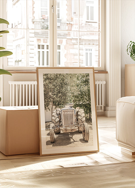 Robuuste tractorscèneposter