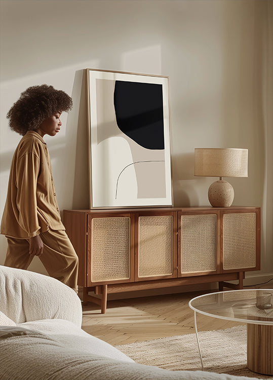 Monochrome vormenaffiche