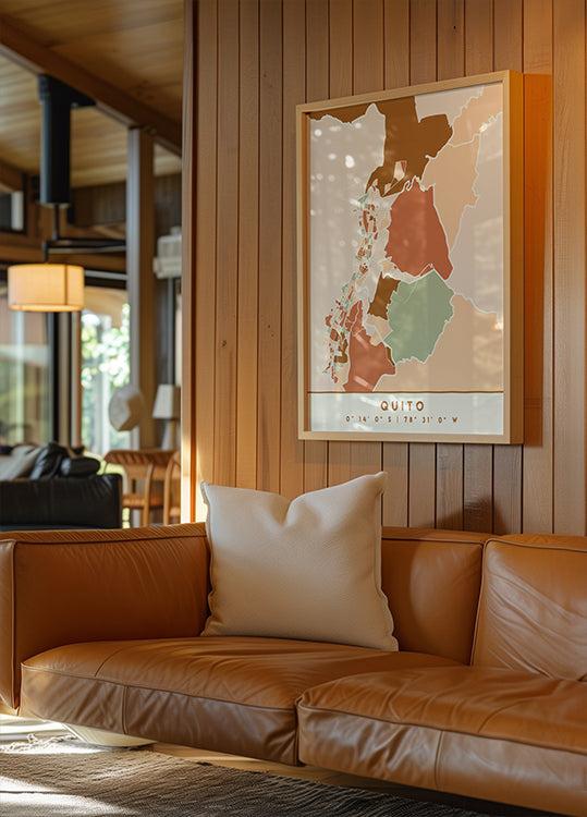 Zwarte kaarten aardetinten 70 poster