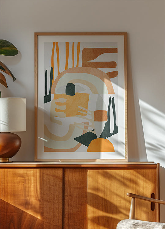 Geometrische vormen abstracte harmonie Poster