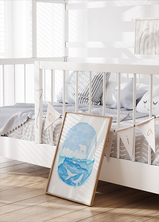 Arctisch leven - bevroren zeeën - ijsbeer en zeehondenposter