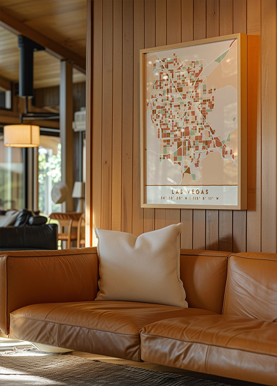 Zwarte kaarten aardetinten 38 poster