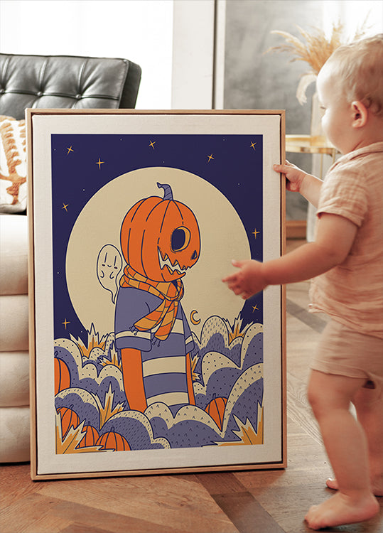 Pompoen en geestposter