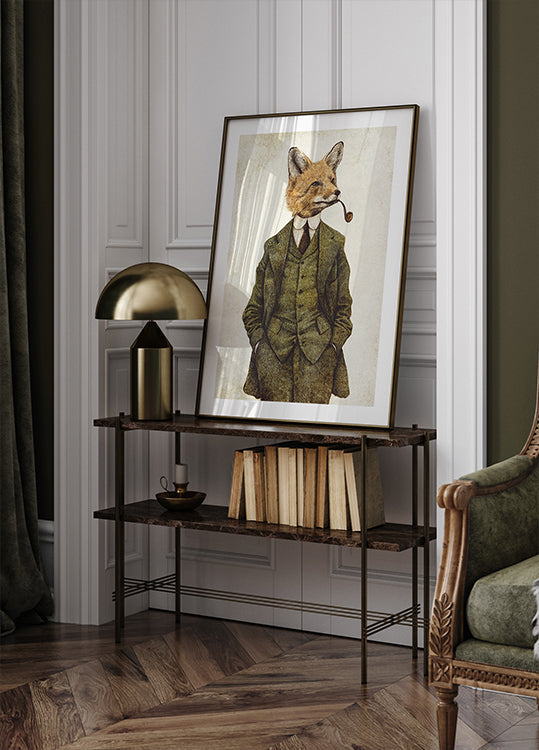 De vintage stijlvolle Fox-poster