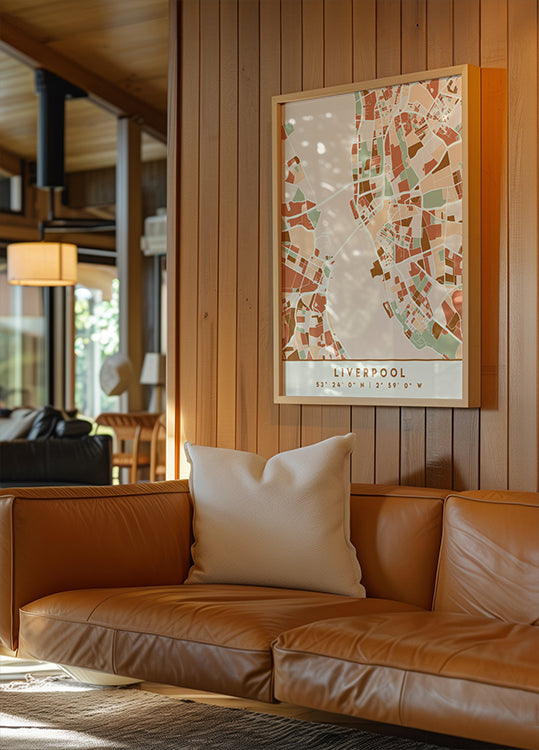 Zwarte kaarten aardetinten 40 poster