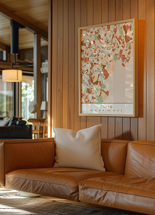 Zwarte kaarten aardetinten 88 poster