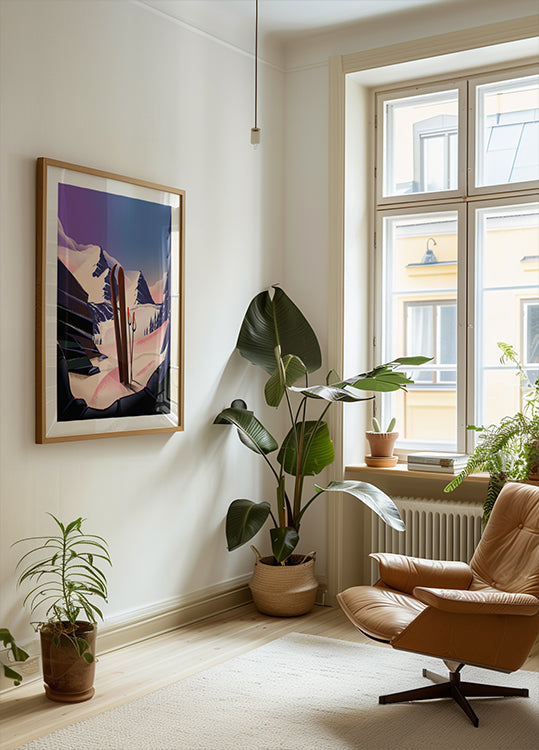 Ski reizen Poster Poster