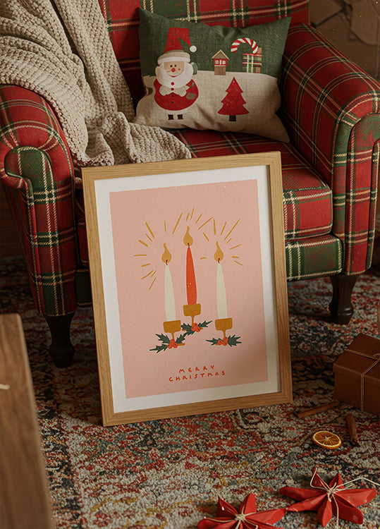 Kerst kaarsen poster