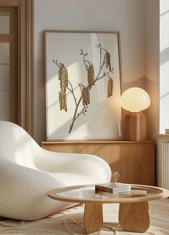 Hazel Els (alnus Regosa) van Noord-Amerikaanse wilde bloemen (1925) door Mary Vaux Walcott. Affiche