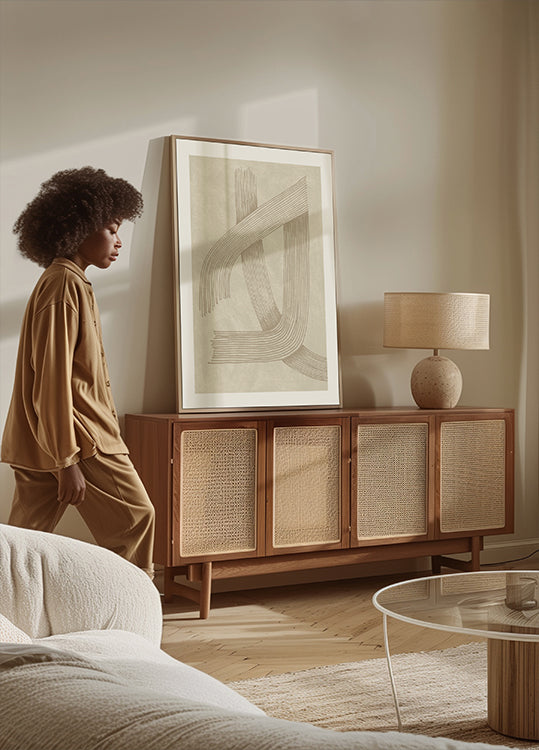 Abstracte verfijnde lijn 01 poster