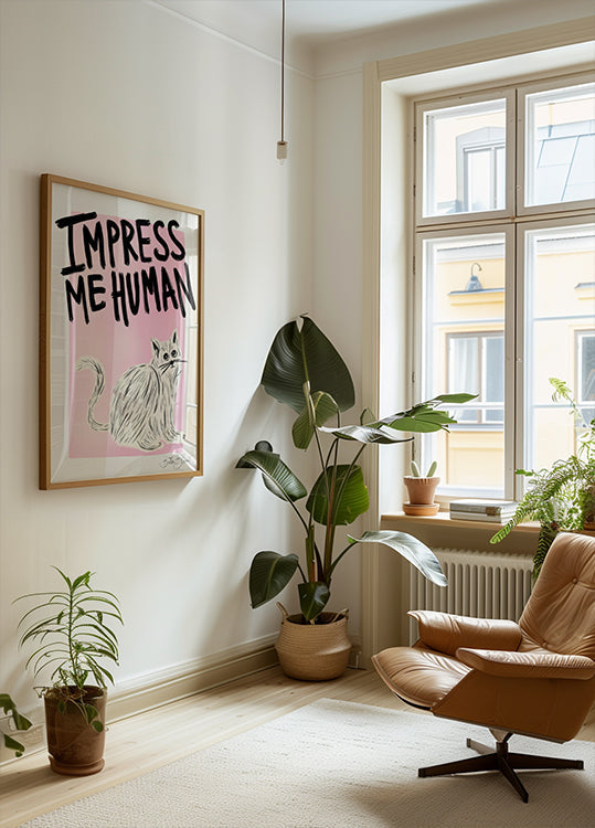 Katteneigenaar - maak indruk op mij menselijke poster