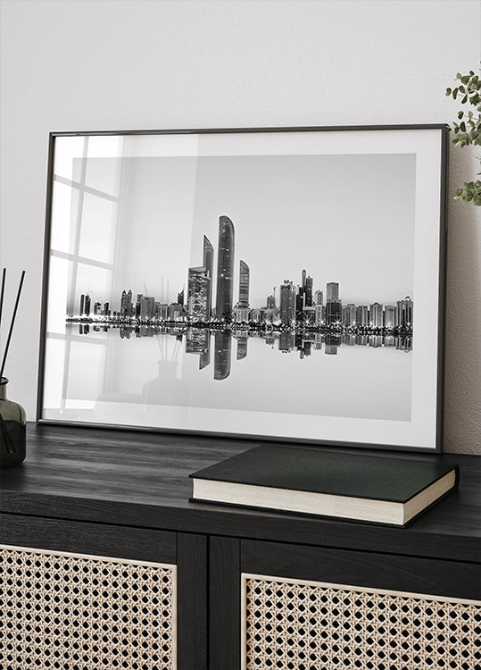 Abu Dhabi stedelijke reflectie poster