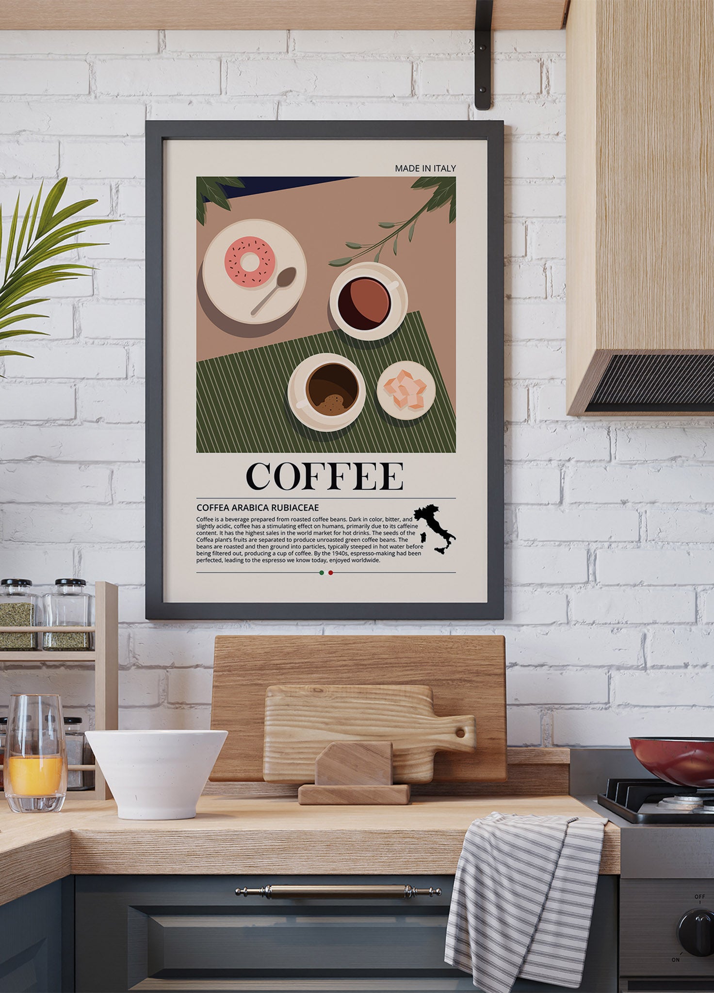 Koffie Made in Italy Poster