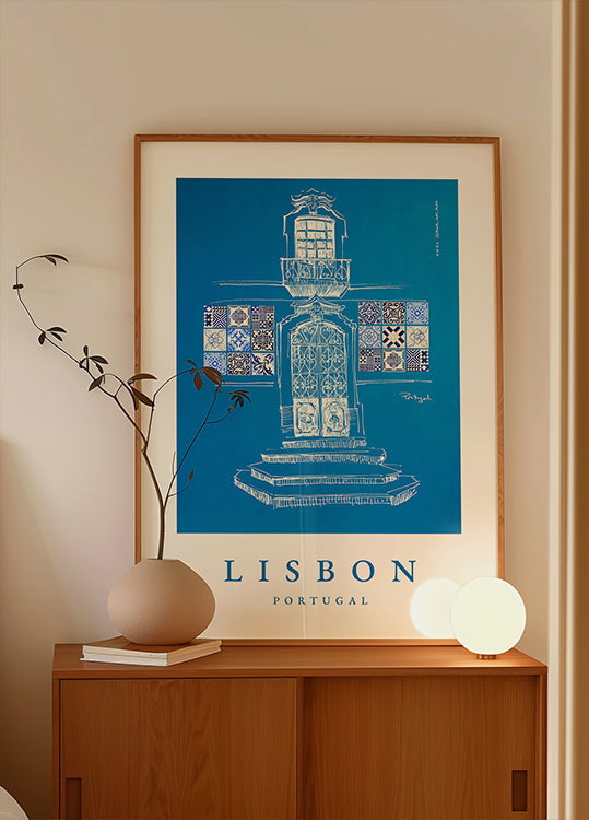 Lissabon Windows, deuropening & patronen poster