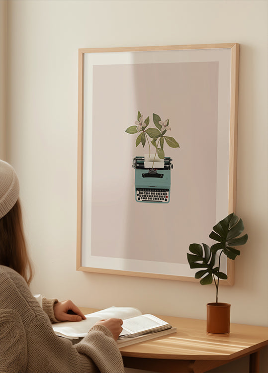 Botanische typemachine Poster