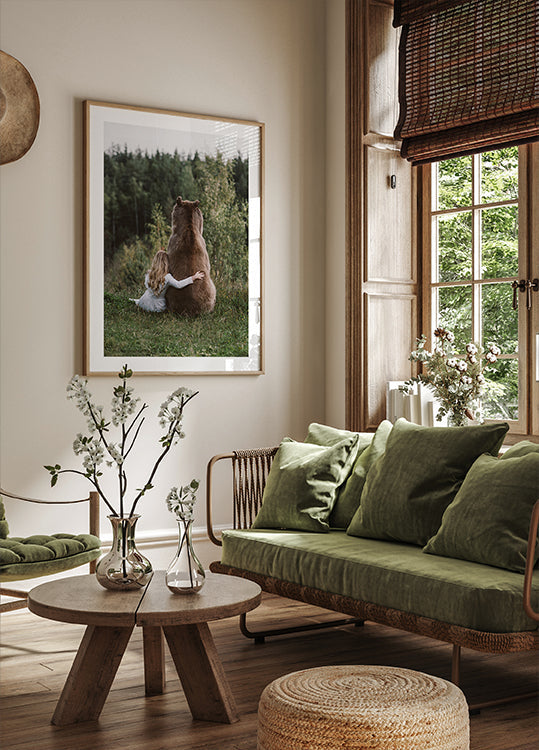 Vrouwen en beer-poster