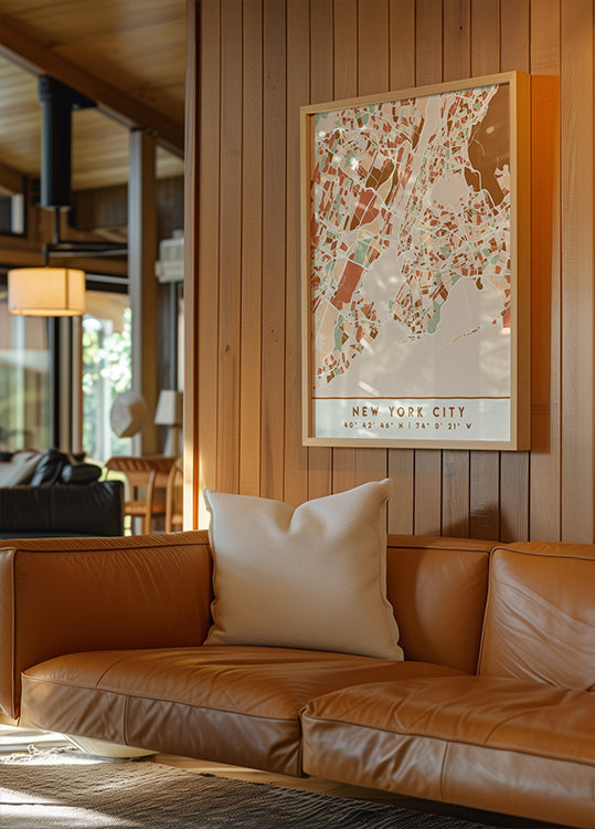 Zwarte kaarten aardetinten 61 poster